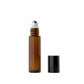 Customized Clear Black Amber Blue Frosted Glass Rollon Roller Bottle With Glass And Steel Roll On 5Ml 10 Ml 15Ml